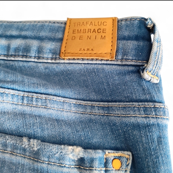 Zara Skinny Jeans Womens Light Blue Wash Size 2 Straight Leg - Picture 11 of 12